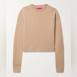 The Elder Statesman Cropped Cashmere Sweater Beige. Size Large